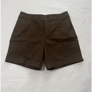 Croft & Barrow Natural Fit cotton/spandex brown shorts, size 12